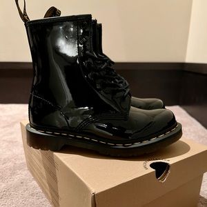 Women's 1460 Mono Patent Dr. Marten Boots Size 7